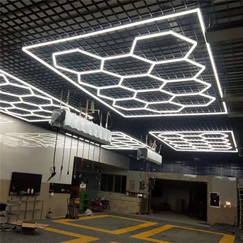LED-Showroom, Sechsecke Beleuchtung, Waben Beleuchtung mit