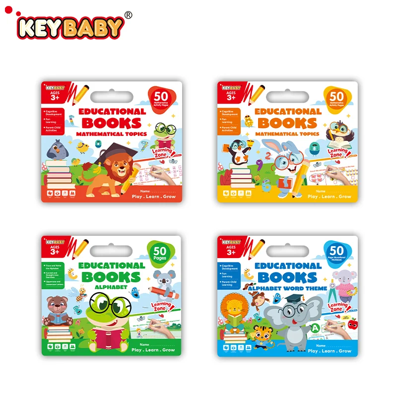 Keybaby Writing Handle Learning Book for Kids Preschool Activity Books with Handle Children Learning Toys Educational Books