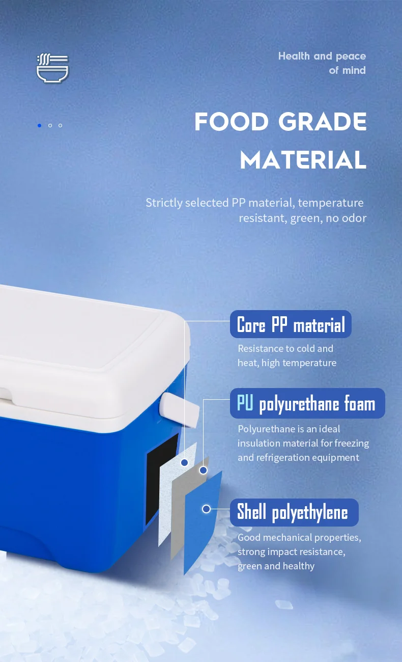 8l Fresh Keeping Insulated Ice Box Cooler Picnic Food Thermal Container