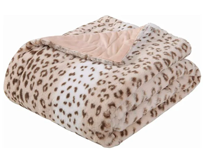 faux fur cheetah blanket