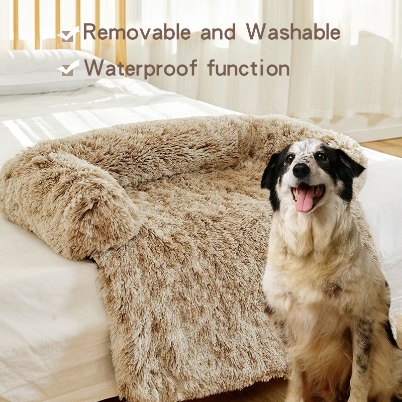 Wholesale Luxury Cushion Modern Removable Waterproof Fluffy Dog Bed Couch Soft Sofa For