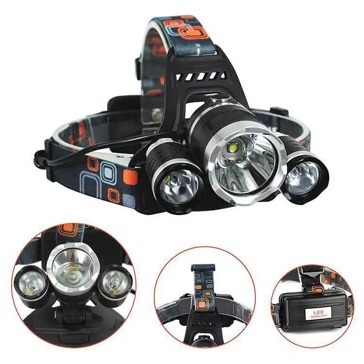 Portable Wholesale Powerful Waterproof USB Zoom Rechargeable Head Lamp Four Modes Led Head Lamp Torch Headlamp