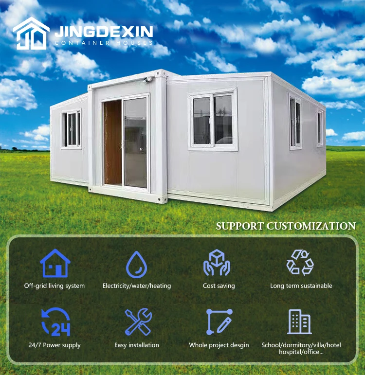 20Ft 2 Bedroom Expandable Container House with Steel & Sandwich Panel ...