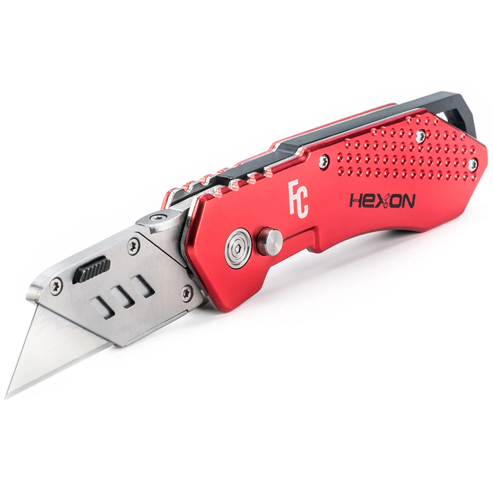 Durable Aluminum Handle Retractable Safety Box Cutter Utility Knife Box Cutter Office Knives