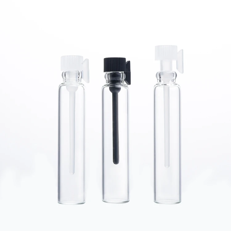 GB112 Wholesale Empty Refillable Clear Custom Color Cosmetic 1ml 2ml 3ml Mini Essential Oil Glass Silk Screen Printed Dropper Bottles