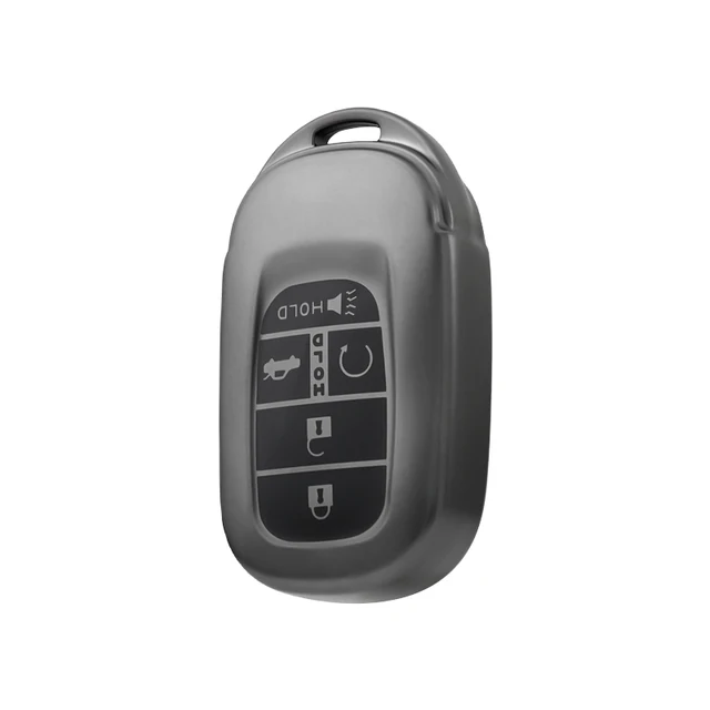 for Honda Key fob Metallic Gray Cover ,Soft TPU 5 Buttons Key Shell,fit for Civic Accord Remote car Key case cover
