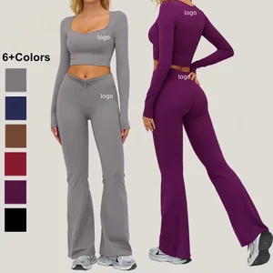 Fashion Women Gym Wear Gym Fitness Sets High Waist Leggings Workout Clothes Women Gym Fitness 2Pcs Yoga Set