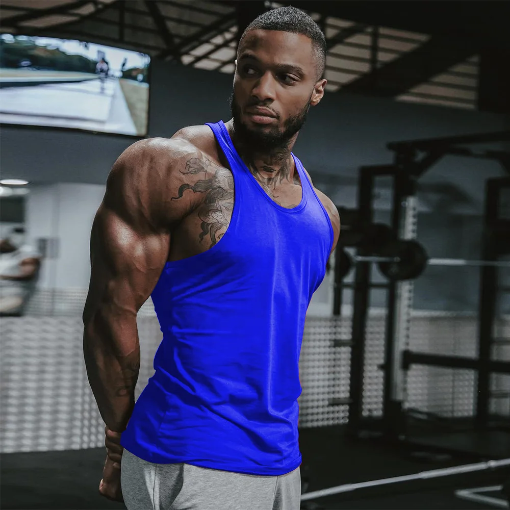 JL-0215E Wholesale Muscle Shirt Stringer Tank Top Men Tank Tops Bodybuilding Fitness Vest