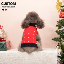 Spring Dog Jumper Christmas Cat Dog Sweater Pet Clothes Dots Autumn Winter Opp Bag CLASSIC Picture Sustainable Coats & Jackets