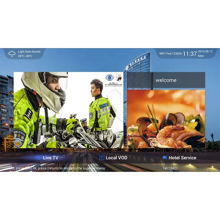 Friendly UI Easy Operation One Key Installation Hotel IPTV Solution Server iptv Hotel