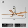 52INCH-Brushed nickel + wood