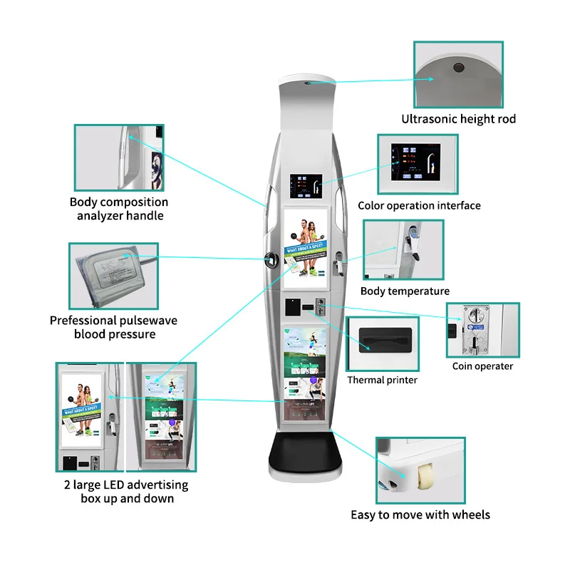 product sonka medical coin operated scale machine blood pressure monitor bmi machine weighing scales ultrasonic height weight scale-68