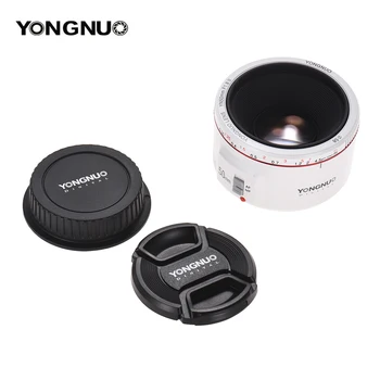 Yongnuo YN50MM F1.8 II White  AF/MF 0.35M Focus Distance Standard Prime Camera Lens for Canon DSLR Camera product image