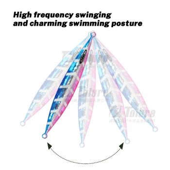 Cheery Cast Slow Pitch Metal Jig 120g 150g 200g 250g 300g Shore Jigging Saltwater Deep Sea Fishing Lure Slow Jig Lure – Metal Jig – view 4