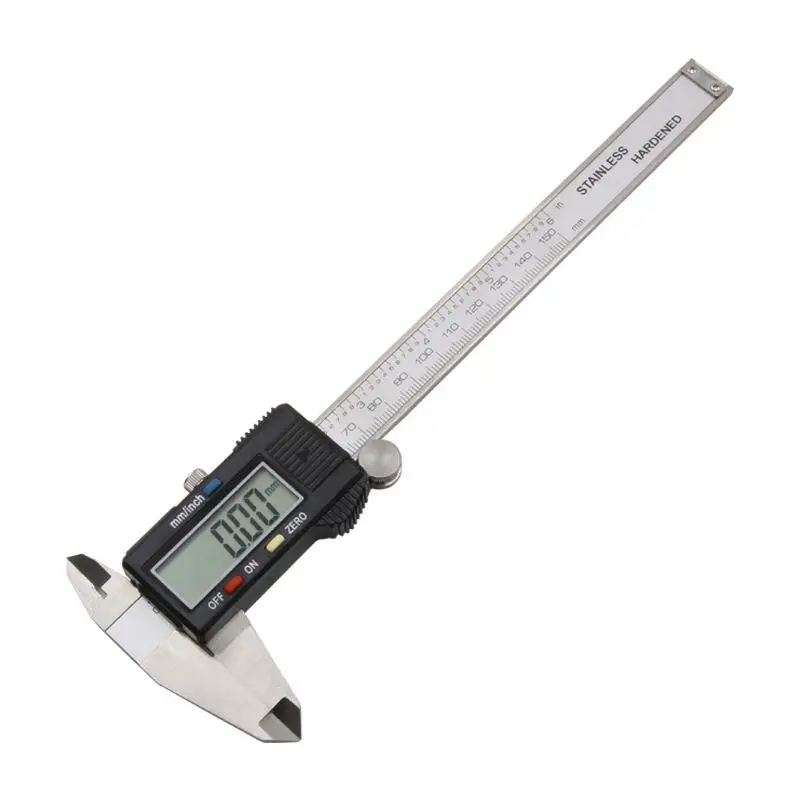 TEBAK Electronic Digital Vernier Caliper 150mm Carbon Fiber Composites Stainless Steel Micrometer Measuring Tool Digital Ruler