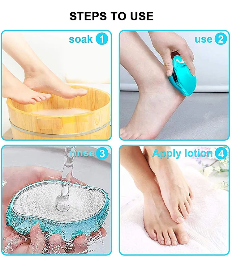 Hot Sale Rasp Dead Skin Scrubber Feet Care Pedicure Tool Nano Glass 