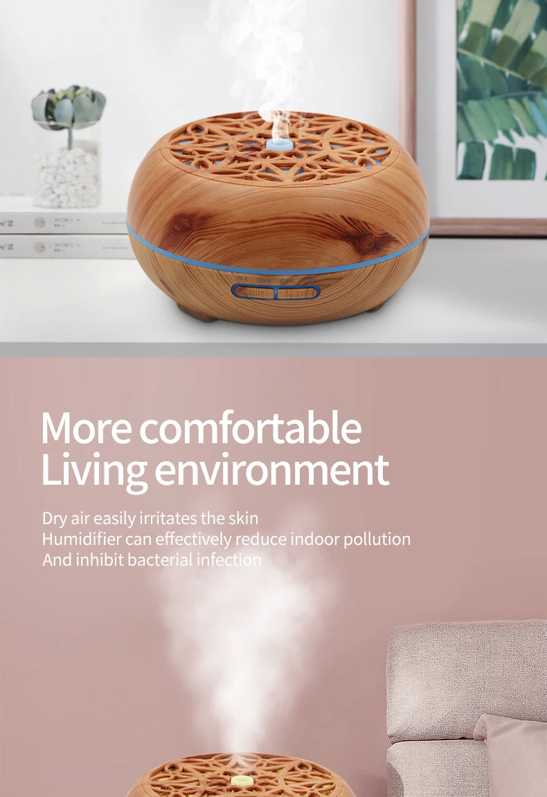 Wood Crafted Air Humidifier and Essential Oil Diffuser Benefits