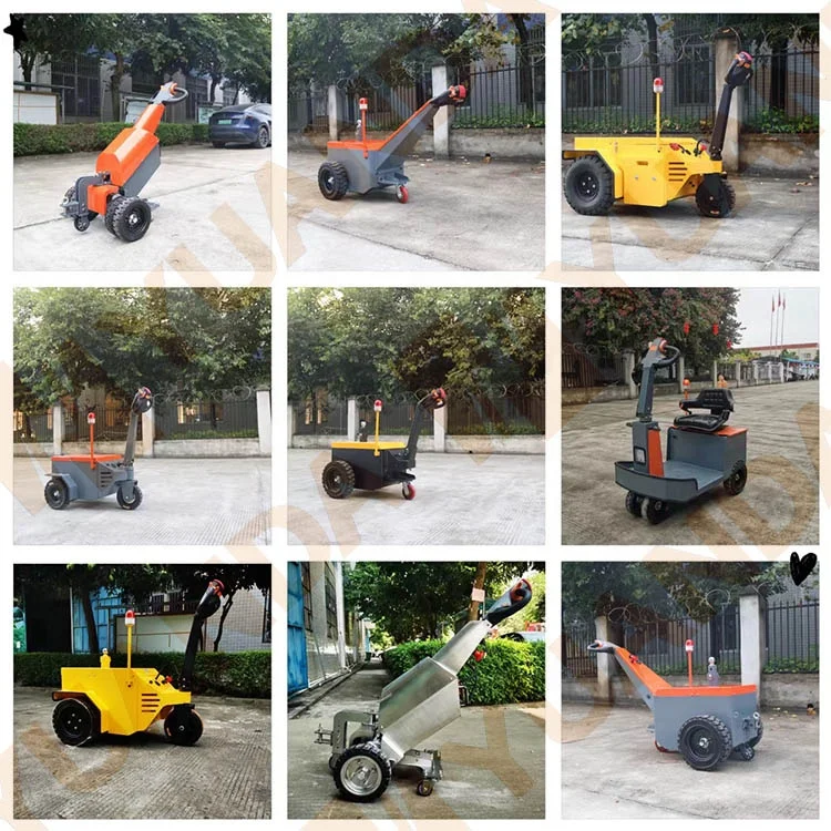 Smart Light Mini Small Hand Pull Walk Electric Battery Master Tow Trailer Lug Tug Tractor Mover for Carry Transfer Trolley Cart