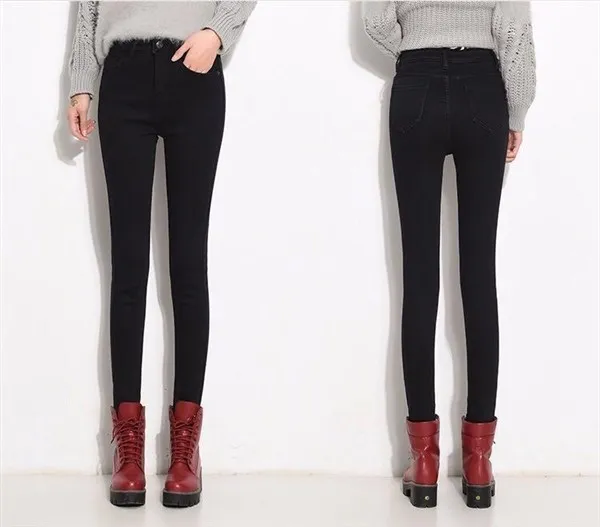 Hot Selling Wholesale Velvet Warm Women's Jeans Denim Thick Stretch ...