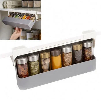 Plastic Hanging Spice Rack Organizer Pull Out Under Cabinet Spice Rack Under Shelf Spice Rack With Jars For Cabinet Storage