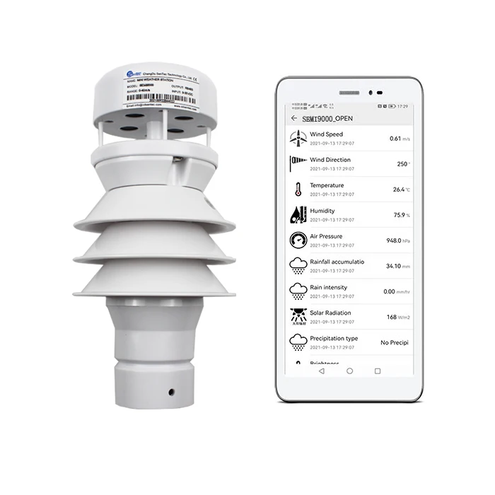 Compact Weather Station for the Smart Street Light Integrated Lora Lorawan Compact Weather Station for Agriculture