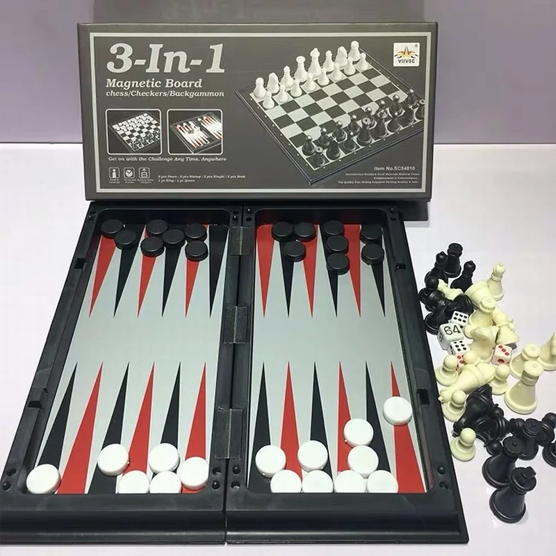 Cb games 3 In 1 Board Game Chess. Checkers And Backgammon Case