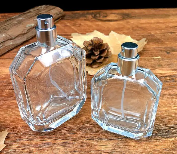 Tasteless Cassette Polygon Cologne Spray Bottle 3oz 4oz Perfume Bottles