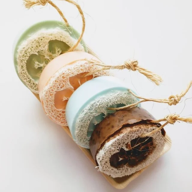 Handmade Cold Process Loofah Coffee Bath Soap with Plant Essential Oil Cross-Border Beauty & Personal Care Product