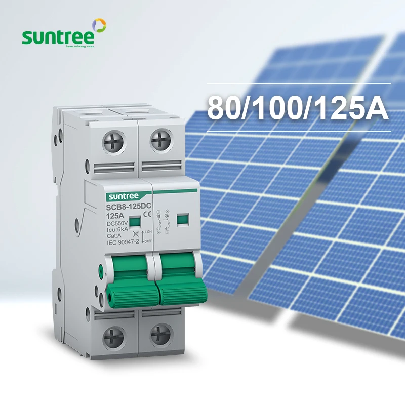Factory Price Dc Circuit Breaker Solar System MCB DC 2P 125A Renewable Energy Circuit Breaker