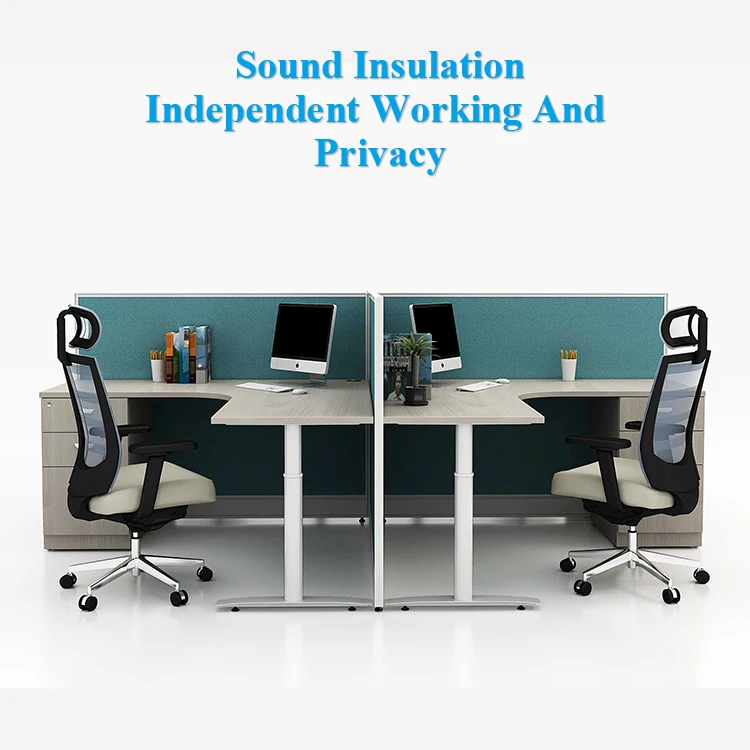 Wholesale Modern Office Table Design Modular X-shape 4 Seater Office Workstation Fabric Material Aluminum Office Partition