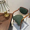 Silla retro verde atardecer [algodón lino]