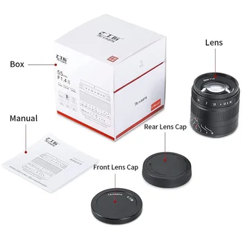 7Artisans 55mm F1.4 II Manual Focus Prime Lens for E/FX/EOS-M/M43-Mount Camera Sony NEX-6R NEX-7 A3000 A5000 A5100 A6000 product image