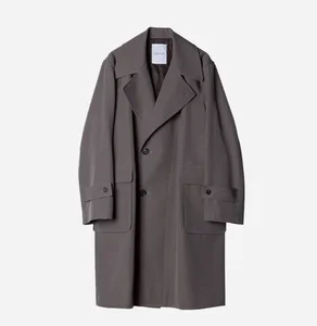 High Quality Custom Men's Dark Grey Long Coat Wholesale Manufacturer Fashionable Windproof Ankle Length for Winter Outdoor Use