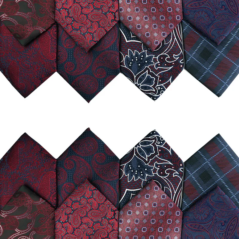 Wholesale Classic Red Men's Luxurious Design, Paisley Floral Plaid Business Custom Bow Ties, Party And Wedding Gifts_voghion.com