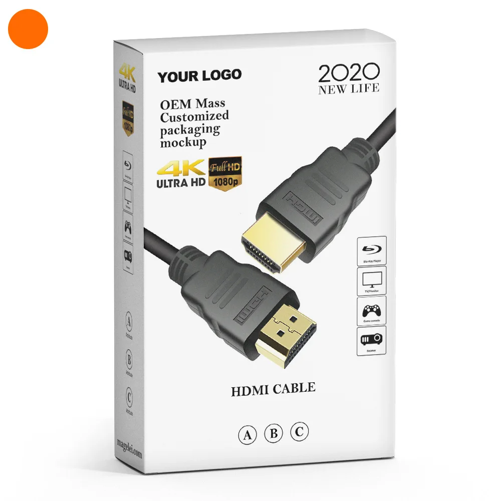 Câble HDMI 2m 1.4 connecteur plaqué OR Europ - Camera