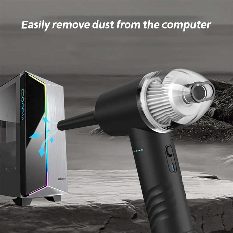 PCMOS Portable Cordless Air Duster Multi-Functional ABS Electric Vacuum Cleaner with Blowing and Suctioning Features - view 5