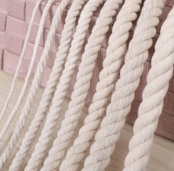 Charmkey Natural Soft Recycled Macrame Cotton Yarn Wholesale 3mm 4mm 5mm 6mm Cotton Rope