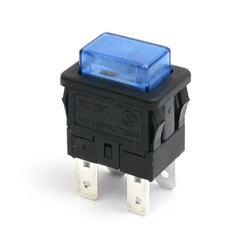 Baokezhen SC7097 square Push Button Switch 16a 250v T125 Push Button on off with Lock and Light