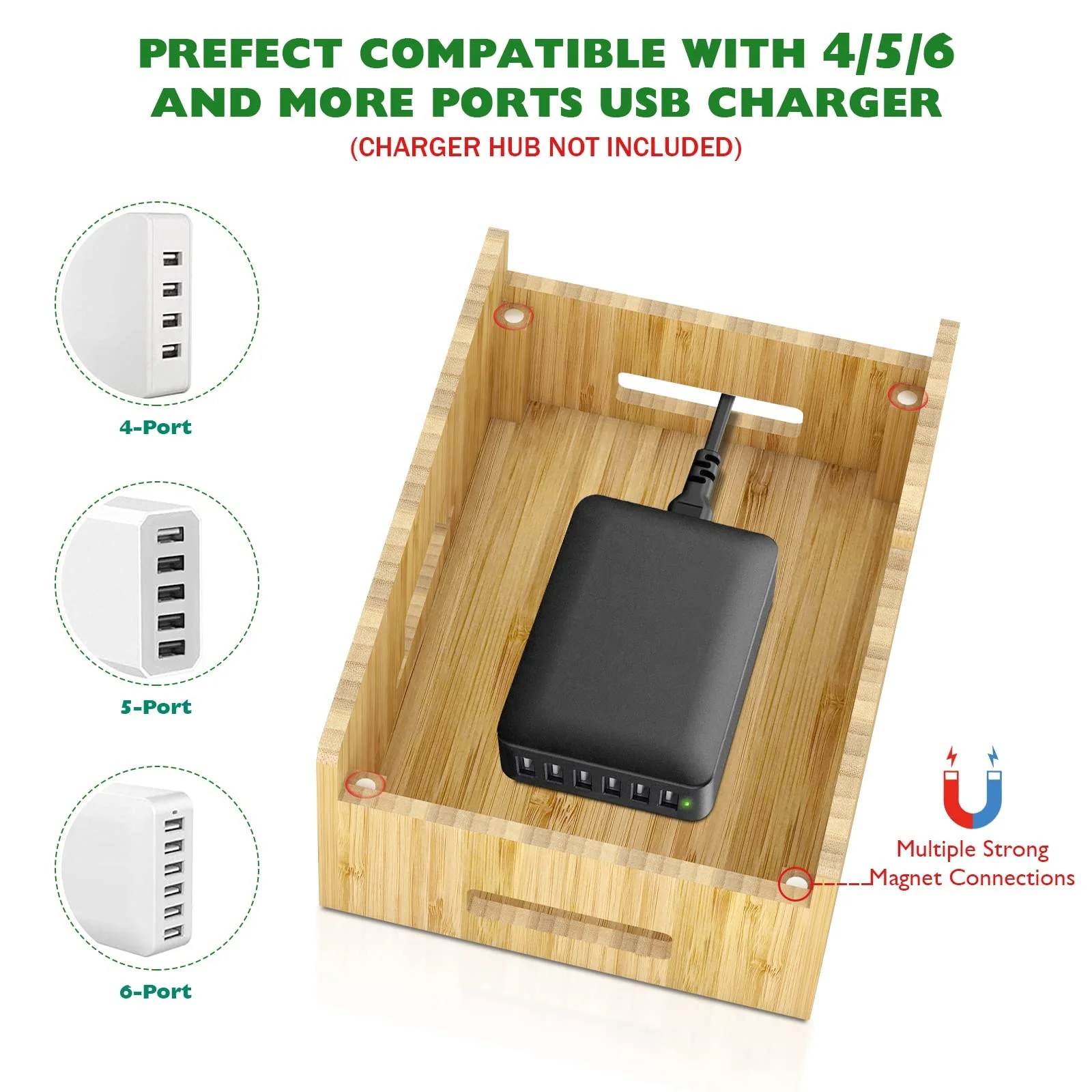 Usb C Wooden Phone Dock Multi Phone Charging Station Universal