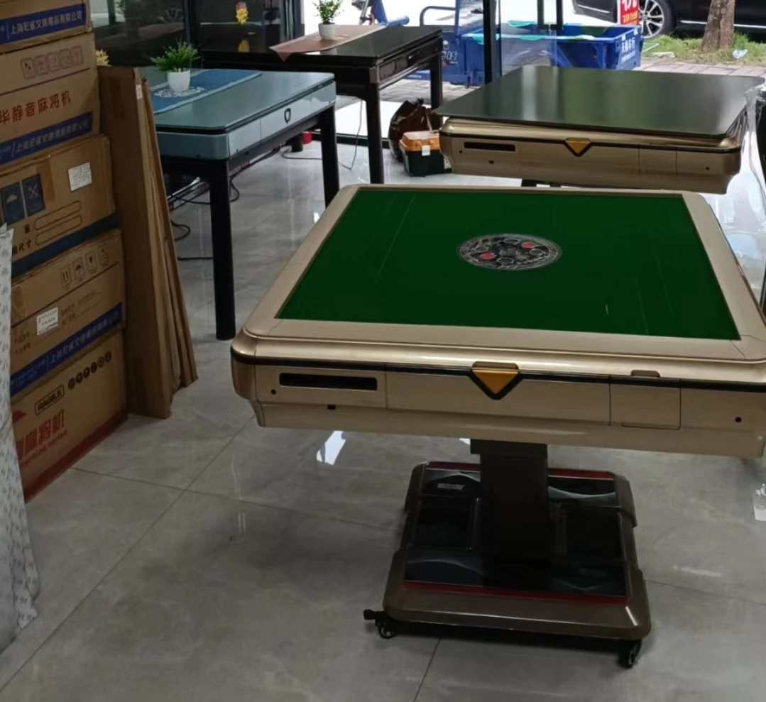 Automatic Mahjong Table Metal Folding Mahjong Table With Wheels Silent Automatic Mahjong Table