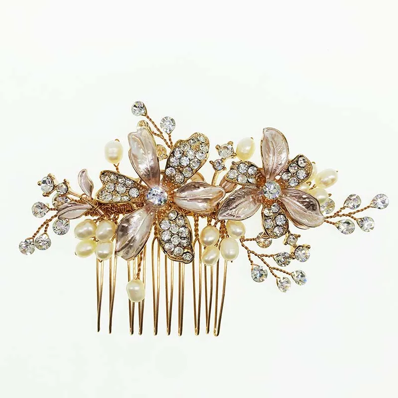 SHSS2087 гребень для волос с глиняными цветами для невесты ручной работы Свадебный головной убор модные заколки для волос женские аксессуары для волос 2019