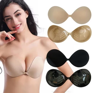 Push up Front Buckle Sticky Bra Breast Lift Nipple Covers Adhesive Boob Tape Chest Sticker Strapless Lingerie