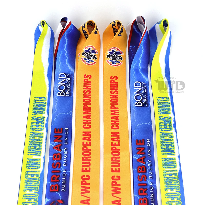 product factory direct polyester lanyard hook colorful custom logo sports race id card badge holder personalized promotional lanyard-7