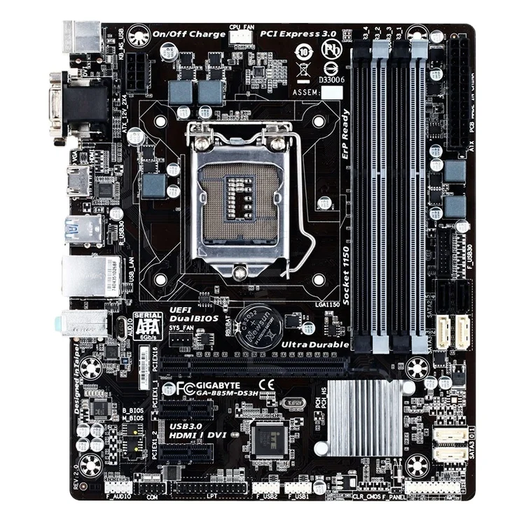 Para Gigabyte Ga-b85m-ds3h B85 Placa-mãe,1150 Cpu Ddr3 - Buy  Ga-b85m-ds3h,B85 Motherboard,B85m-ds3h Product on Alibaba.com