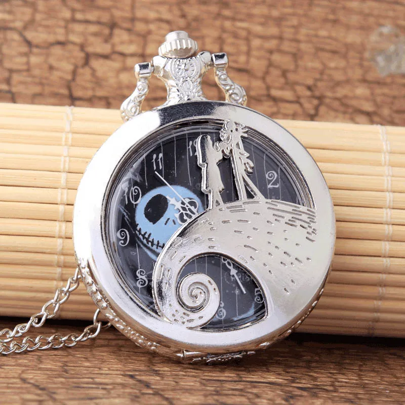  JewelryWe Nightmare Before Christmas Pocket Watch for