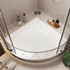 Alfombra de ducha - en forma de abanico blanca