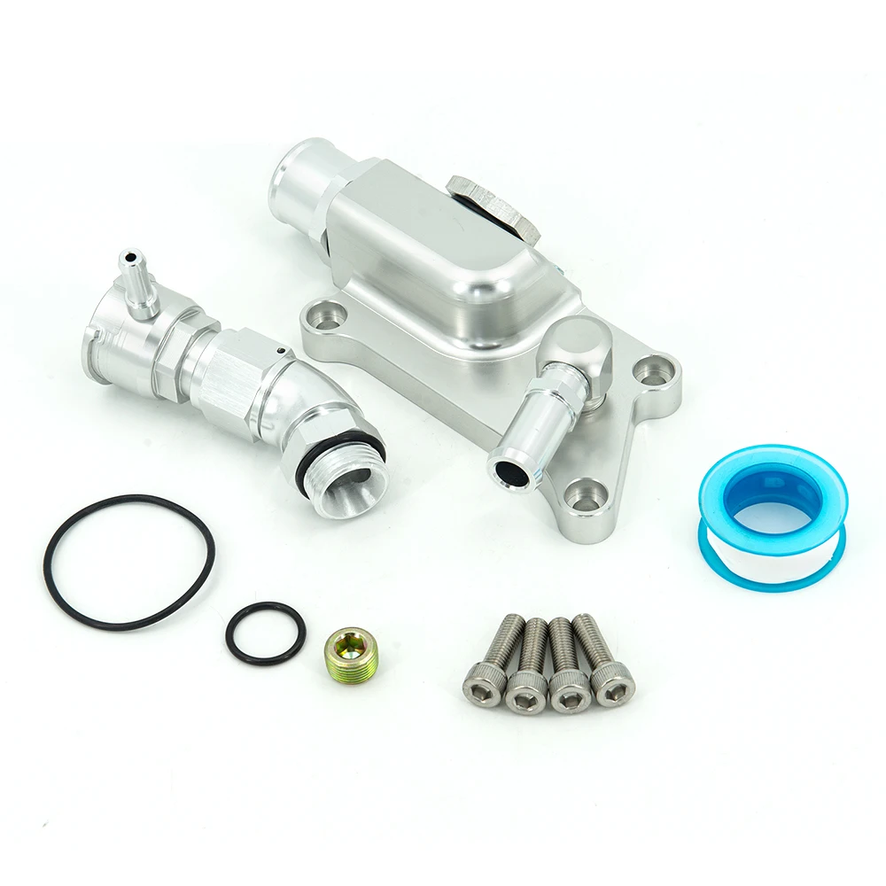 Honda K24 Coolant Housing Aluminum Upper Coolant Housing For Honda K24 K20Z3 - Straight Inlet, No Filler Neck Turbo Manifold Clearance Coolant Housing
