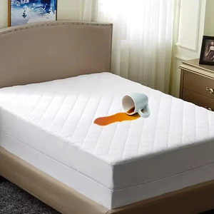 Wholesale Zippered Mattress Cover Quilted King Queen Waterproof Mattress Protector Microfiber Fabric Mattress Encasement