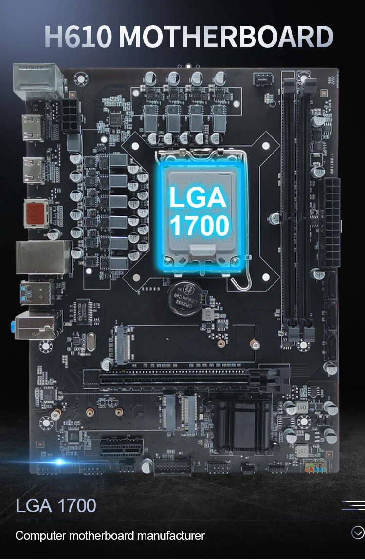 Motherboard H610m Mini ITX LGA 1700 DDR4 Gaming Motherboards