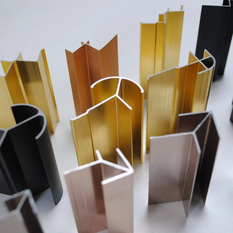 ZHONGLIAN Types of Black Tile Edging Aluminium Wall Panel Trim Board Profile for Housing Decoration